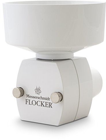 Flocken-Quetsche von Messerschmidt, weiß, mit Adapter für die Kuechen-Maschine KENWOOD COOKING CHEF KM09x, KM08x bis 2017. Zubehoer Vorsatz