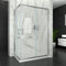 SIRHONA Cabine de douche coulissante 120x80x185cm entrée d'angle de douche cabine douche à double porte coulissante 5 mm verre cabine douche