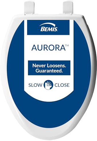 Bemis 1200E4 390 Aurora Toilet Seat, Cotton White, Elongated