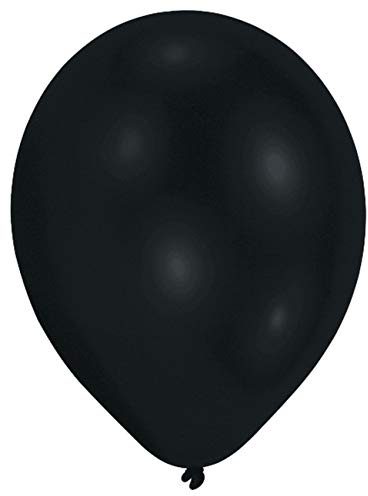 Amscan 9904922 - Latexballons Standard, schwarz, 25 Stück, 27,5 cm / 11, Luftballon