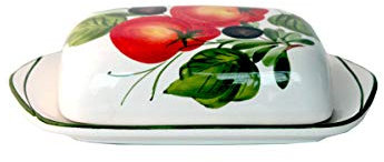 Keyhome Servierplatte mit Olivendekor aus Italienischer Handwerkskunst, Portaburro