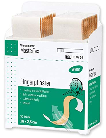 Werosmart® Pflasterspender-Einsätze Fingerpflaster 16 x 2,5 cm (Textil | Beige | Klassisch)