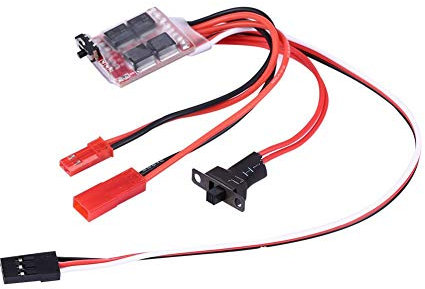Carnaval Commerçant Motor ESC Set, Brushed ECS 20A Brushed ESC Electronic Speed Controller with Brake for RC Car/Boat