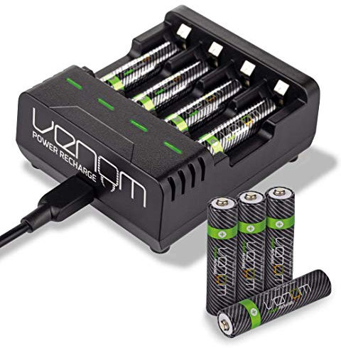 Venom Rechargeable Battery Charging Dock plus 8 x AAA 800mAh Batteries