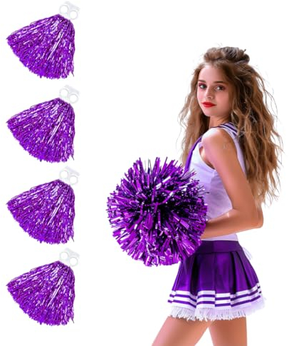 Markcur Cheerleading Pompons Cheerleader Pompoms Sport Prost Ball Tanz Verrücktes Pompoms Violett