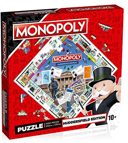 Winning Moves Huddersfield Monopoly Puzzle-Spiel, inspiriert vom Huddersfield Monoply Brettspiel, Geschenk und Spielzeug für Kinder ab 10 Jahren
