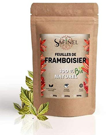 Tisane De Feuilles de framboisier séchées - BIO Certifié - 100% naturelle - (100 grammes pour environ 45 tisanes)