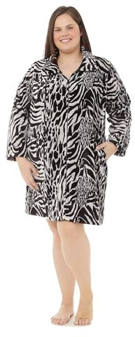 Mabel Intima Vestaglia Kimono Accappatoio da Donna Taglie Forti Plus - Vestaglia da Notte XL - XXXXL (Taglia 46 - 70)