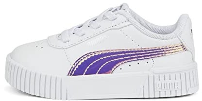 PUMA Carina 2.0 Holo AC Inf, Scarpe da Ginnastica, White Silver, 27 EU