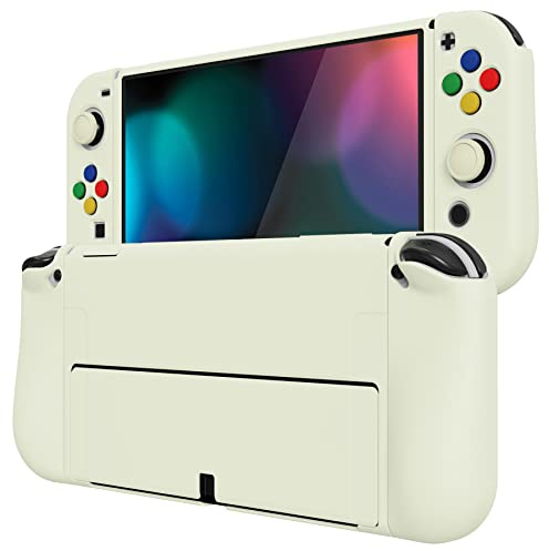 PlayVital ZealProtect Weiche Schutzhülle für Nintendo Switch OLED Konsole Joy Con, Case Hülle Cover Zubehör für Nintendo Switch OLED mit Sticks Kappen & ABXY Richtungstastenkappen