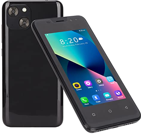 Handy ohne vertrag,Dual-Standby-Smartphone, 5,5-Zoll-Dual-SIM-Smartphone, 3G-HD-Touchsn, 3000-mAh-Akku, 1 GB RAM, 8 GB ROM, Mobiltelefon, 100-240 V, für 11 (Schwarz)