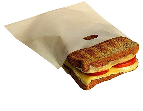 70 piezas Bolsas for Tostadora, Bolsa for Tostadas , Bolsa for Sándwich Tostado, Bolsa for Microondas Antiadherente, Resistente al Calor Fácil de Limpiar, Adecuado for Pan, Refrigerios, Frutas ( Size