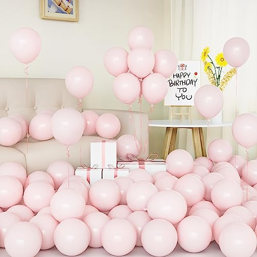 50 Pezzi Palloncini Rosa Macaron in lattice Rosa Pastello 5 Pollici per con Nastro Donne Ragazze Festa di Compleanno Baby Shower Rivelazione di Genere Nascita Bimbo Matrimonio Battesimo Decorazioni