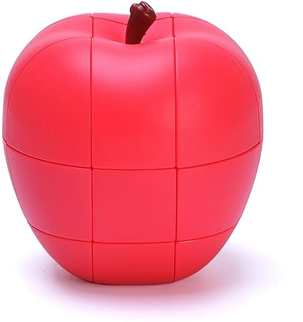 Yealvin 3D Fruchtwürfel 3×3 Magic Speed Cube Kinder Lernspielzeug Puzzle Würfel Denksportaufgabe (Apfel)