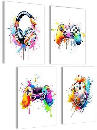 mojoliving Póster para videojuegos, decoración de juegos, póster de pared para habitación juvenil, cartel de juegos, regalos geniales para jugadores