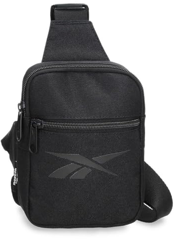 Reebok Royal Crossbody Umhängetasche Schwarz 13x18x4 cms Polyester, Schwarz, Talla única, Umhängetasche