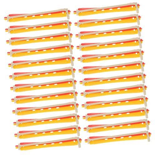 Ipetboom 24 Stück Hohlrolle Mit Gummiband Natürlicher Lockenwickler Barbier Dauerwellenstangen Dauerwellenstäbe Für Haare Lockenstäbe Kaltdauerwellen Kaltes Brennen Plastik Haarstock Mann Damen