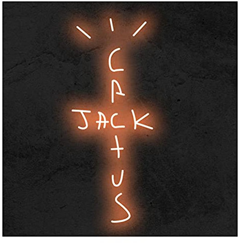 FLEAGE Enseigne au néon personnalisée Cactus Jack, Panneau Lumineux en Acrylique, décor néon (Orange Hauteur 40 cm) (Orange Hauteur 40 cm)