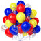 Teselife Rot Gelb Blau Luftballons, 30Stück 12 Zoll Dunkelblau Rot Gelb Konfetti Ballons Jungen Kinder Geburtstag Hochzeit Abschlussfeiern Verlobung Baby Shower Carnival Zirkus Welpenpfoten Party Deko
