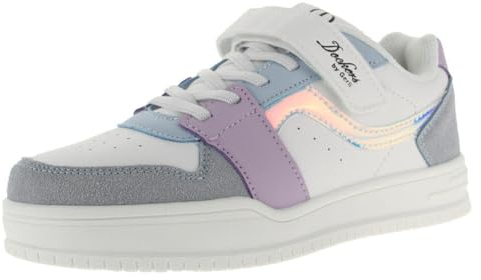 Dockers by Gerli Jungen Low-Top Sneaker, Kinder Halbschuhe,straßenschuhe,Strassenschuhe,Sportschuhe,Freizeitschuhe,Weiss/blau,34 EU