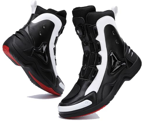 LNNLOO Stivali da Equitazione per Moto da Cross (37-47), Traspiranti/Resistenti all'Acqua, Anticaduta/Resistenti all'Usura, Cuscinetto Cambio/Antiscivolo, per Tutte Le Stagioni/Equitazione,47,Black