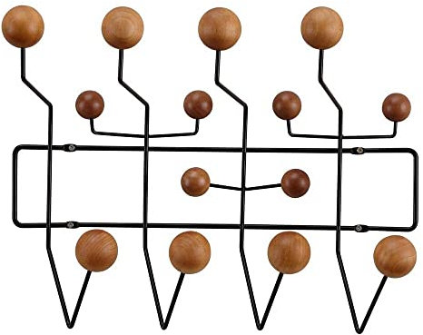 portemanteaux Porte-Manteau Classique Hang It All Porte-Manteau en métal Pop Wood Ball du Milieu du siècle Porte-Manteau Minimaliste Porte-Manteau Pratique Boules en Bois de Noyer Massif