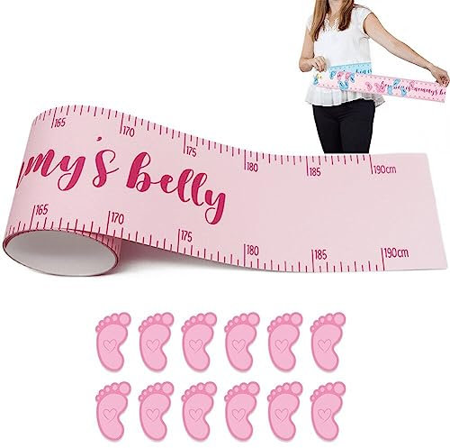 Glixoft Gender Reveal Party-Aufkleber, Bauchmaßband-Schild, Bauchmaßband Für Babyparty. Messen Sie Den Babybauch
