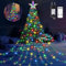 HELESIN Weihnachtsbaum Lichterkette mit Ring, Stern und 16 Girlanden, 410er LED 8 Beleuchtungsmodi Christbaumbeleuchtung für 150cm bis 250cm Tannenbaum Weihnachtsbaum Innen Aussen Deko Mehrfarbig