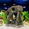 WOO LANDO AquariumDekoration aus Kunstharz – Umweltfreundliche Deko, Sicher für Süß- und Salzwasser – Roboter at-at aus Kunstharz, 15x8,5x14 cm