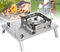 Barbecue à gaz pliable 7500 W – Réchaud à gaz réglable avec poignée en acier inoxydable + pieds pliants – Brûleur à trois cœurs pour la maison, les vacances, les voyages, le camping