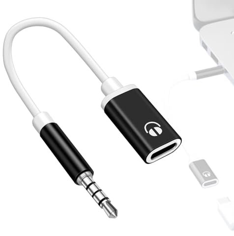 Adaptador de auriculares tipo C, convertidor de conector de 3,5 mm, cable estéreo de coche tipo C a 3,5 mm, auriculares hembra de cabeza plana, convertidor de auriculares macho de 3,5 mm a hembra tipo