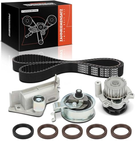 Frankberg Timing Belt Repair Kit Timing Chain Camshaft Cover Water Pump | Compatible with: T.o.u.r.a.n 5T1, A3 Limousine 8VM 8VS, O.c.t.a.v.i.a III 5E3 NL3 NR3, Q3 Sportback F3N, T-R.O.C A11 D11