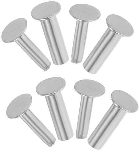 Amosfun Edelstahl Messergriff Nieten Set 4 Paar Diy KüChenmesser Griffbefestigung Handgefertigte Rivets FüR Sichere Messergriff Fixierung