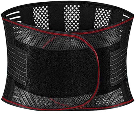 NHQZ Busto Ortopedico Lombare,Fascia Lombare Supporto Schiena,Lombare Supporto con 5 Supporti,Cintura Lombare di Sostegno,Regolabile Della Fascia Schiena per Uomini e Donne (Taglia XXL)