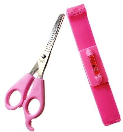 Scisso - Set di 2 strumenti per tagliare i capelli, pettine per acconciature, doppie punte, professionale fai da te per lo styling della casa, strumento di taglio accurato per strati, frangia e doppie