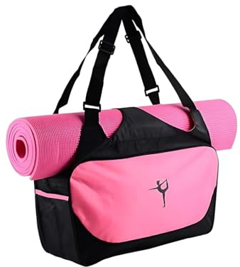 AMSLSIU Durable Yoga Mat Bag Yoga Mat Protected and Secure Cloth Sport Bags Sports Bag Made with Oxford Cloth Easy to Carry, Pink