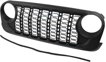 SQOFJDF Griglia Grill Griglia paraurti Anteriore per Jeep per Wrangler JK 2007-2017, aggiornamento a JL 2024 Griglia Anteriore
