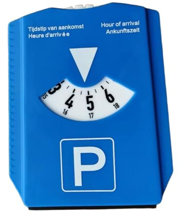 CasaNexa Parkscheibe Timer für LKW mit Eisentferner - Kompakte Winter Einparkhilfe & Eiskratzer - Leicht & Tragbar (15,4 x 12,4 x 0,8 cm)