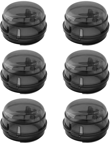 Hopzab 6 Pcs Stove Knob Covers – Heat-Resistant, Oil-Proof, Easy-to-Clean Gas Stove Protectors, Universal Size Oven Knob Covers, Kitchen Safety Switch Protectors