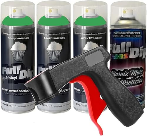 Sophisticauto 3 + 1 Metallic Grün Candy Matt: Packung bestehend aus 2 limettengrünen Sprays als Grundierung und 1 x Chamäleon-Eis-Spray + 1 x Klarlack matt und 1 x Kängun