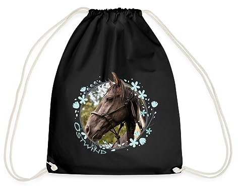 Spreadshirt OSTWIND Aufbruch Nach Ora Porträt Hengst Turnbeutel, One size, Schwarz