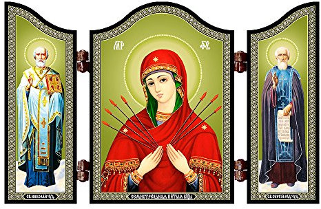 NKlaus 1425 Temperance of Evil Hearts Seven Pipes Christian Icon Semistrel'naja Ik