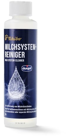 Tchibo Durgol Milchsystemreiniger, ideal für alle Kapselmaschinen und Vollautomaten, Milchaufschäumreiniger für Milchdüsen, 5 Anwendungen, 250ml