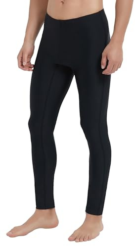 Ubestyle Pantalones de natación para hombre UPF 50+ de secado rápido con | Leggings de natación elásticos que no se transparentan con cordón de compresión en la cintura para natación, surf, playa