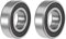 sourcing map 2Stk Rillenkugellager 6205-2RS Z2 Doppelt versiegelt Kohlenstoffstahl 25mm x 52mm x 15mm