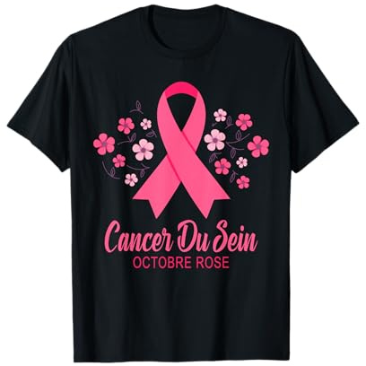 Ruban Rose Cancer du Sein Octobre Rose Femme Octobre Rose T-Shirt