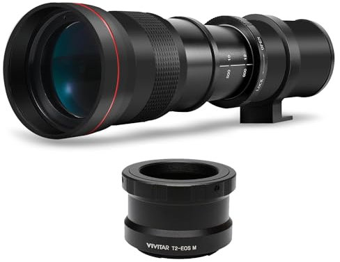 Leistungsstarkes 420-800 mm f/8.3 manuelles Telezoomobjektiv für Kameras der Canon EOS M Serie