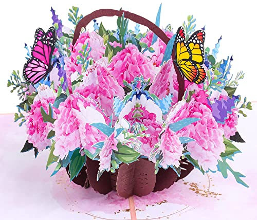 Favour Pop Up Glückwunschkarte zum Geburtstag, zum Grüßen in 3D, ein florales Bouquet, das garantiert Freude bereitet TL080