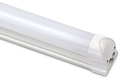 Vkele LED 60cm T8 Leuchtstoffröhre mit Fassung komplett Warmweiß milchige Abdeckung für Keller, Büro, Shop, Fabriken