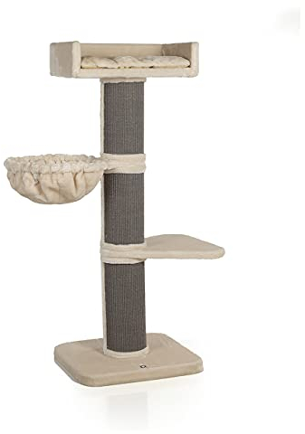 CanadianCat Company | Kratzbaum Waterton für große Katzen | Creme/anthrazit | ca. 60 x 100 x 153 cm XXL